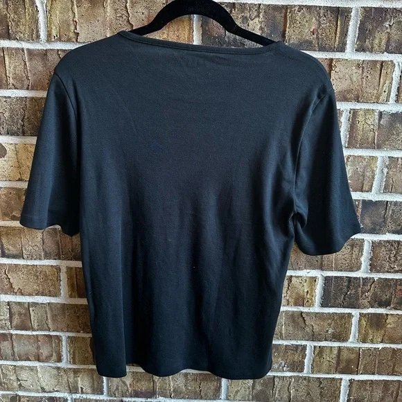 J. Crew Black Short Sleeve Blouse - Picture 3 of 8